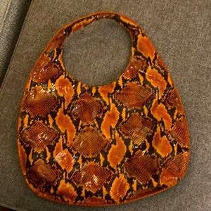 Orange Python Donald Pliner satchel
